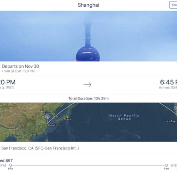 Shanghai bound Nov 30-Dec 18