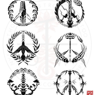 Peace Theme Tattoo Flash Series #1 Now Available