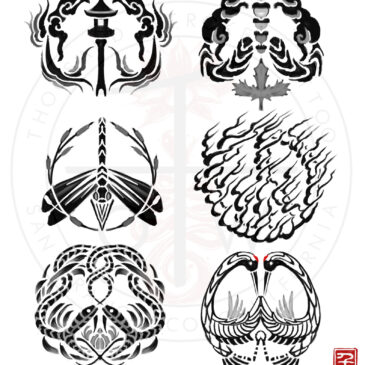 Introducing the Second Monochrome Peace-Themed Tattoo Flash Sheet